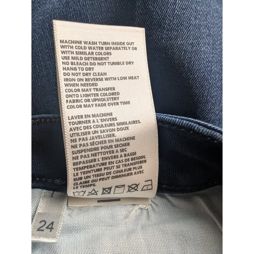 NWOT L'Agence coco mid rise slim straight jeans Size 24 Blue #9NA53